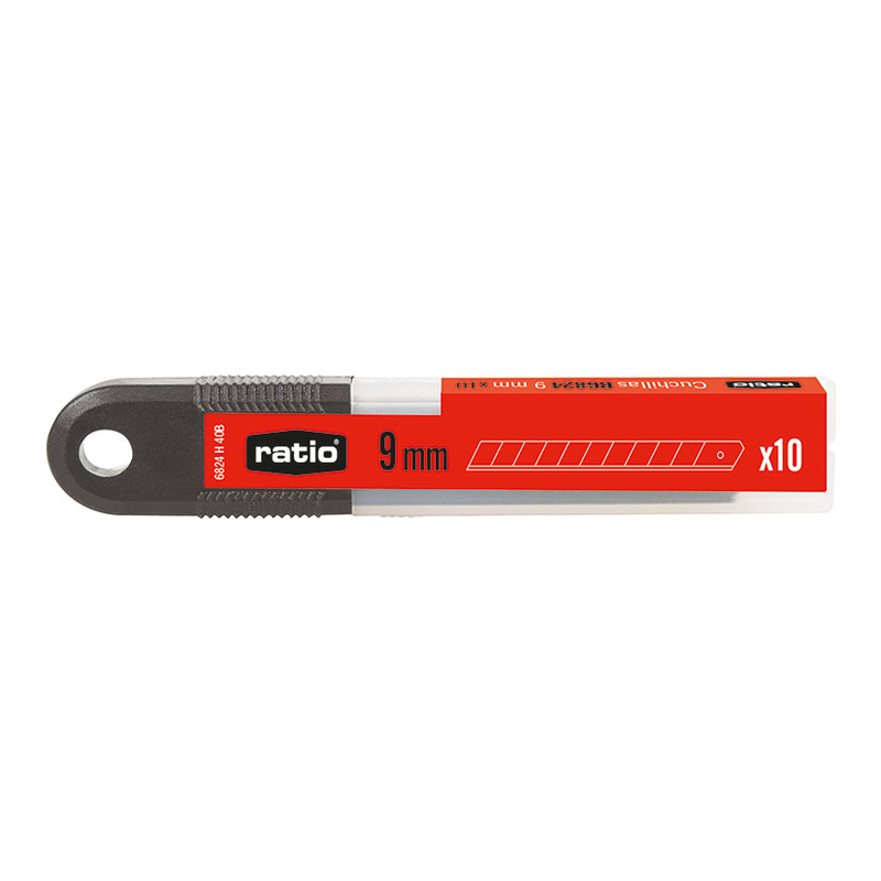 Cuchilla cúter RATIO B6824 9 mm, 10 unidades