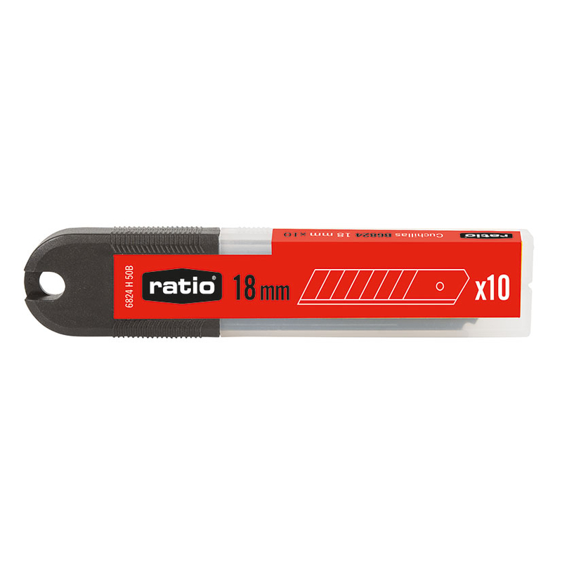 Cuchilla cúter RATIO B6824 18 mm, 10 unidades