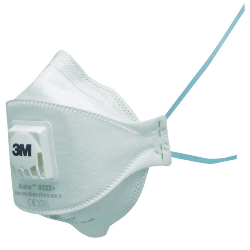 Mascarilla protección FFP2 con válvula 3M Aura 9322 10 unidades
