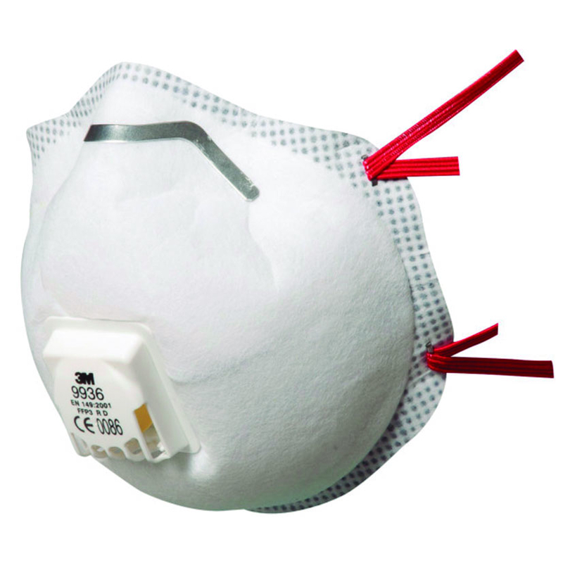 Mascarilla protección FFP3 con válvula 3M 9936 7000052909 5 unidades