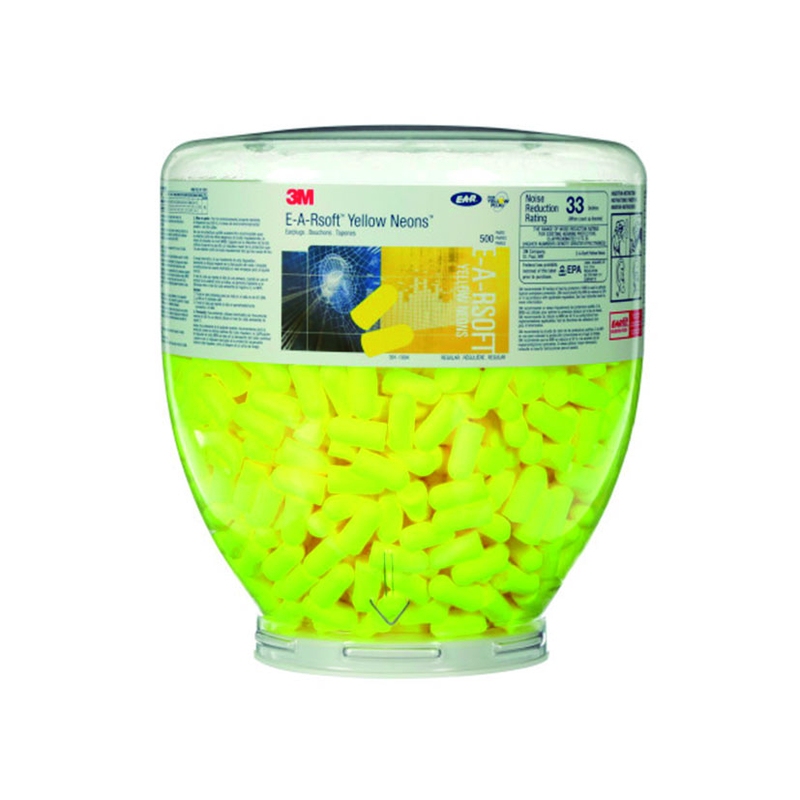 Tapones auditivos desechables 3M E-A-R soft Yelow Neons botella recarga de 500 pares