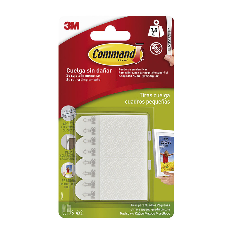 Tiras cuelgacuadros serie Command 3M blancas