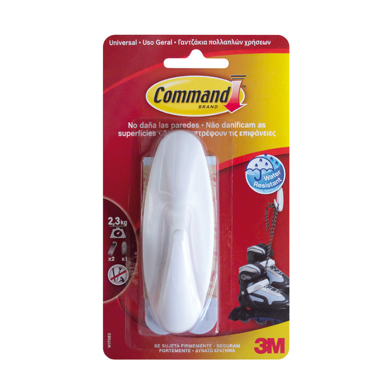 Colgadores adhesivos serie Command 3M blancos