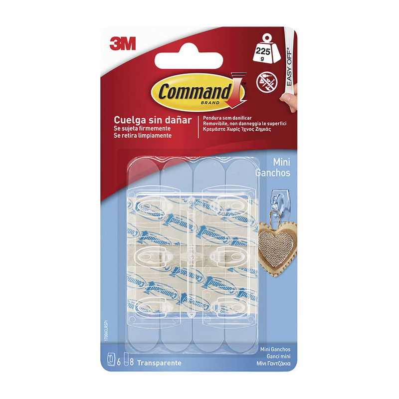 Colgador adhesivo transparente 3M Command