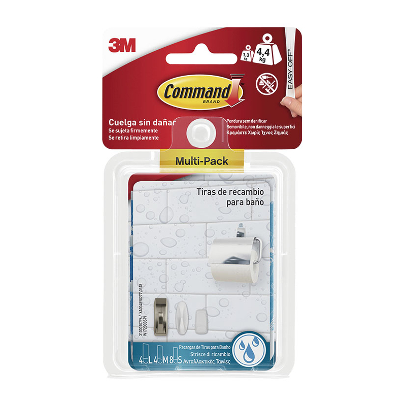 Recambio tiras para colgador 3M autoadhesivo serie Command