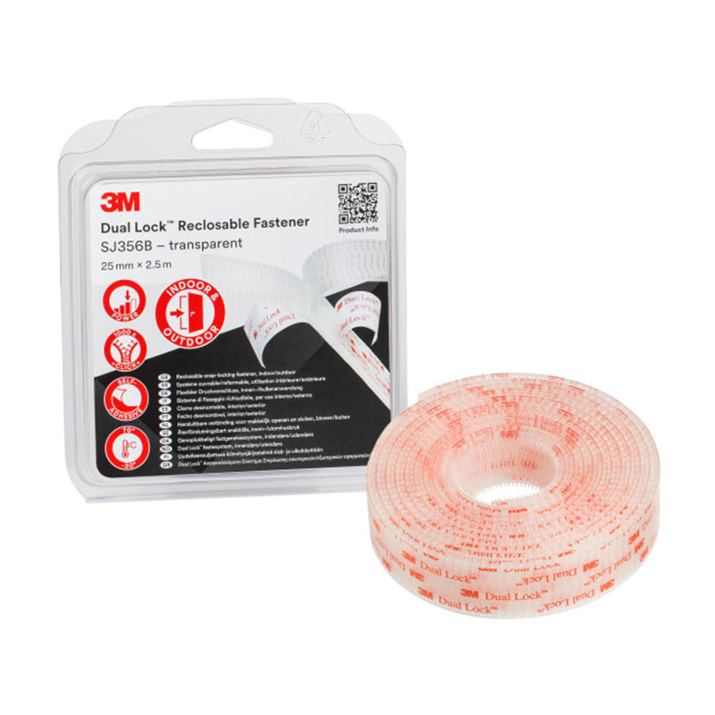 Cinta adhesiva tipo velcro 3M Dual Lock SJ3560