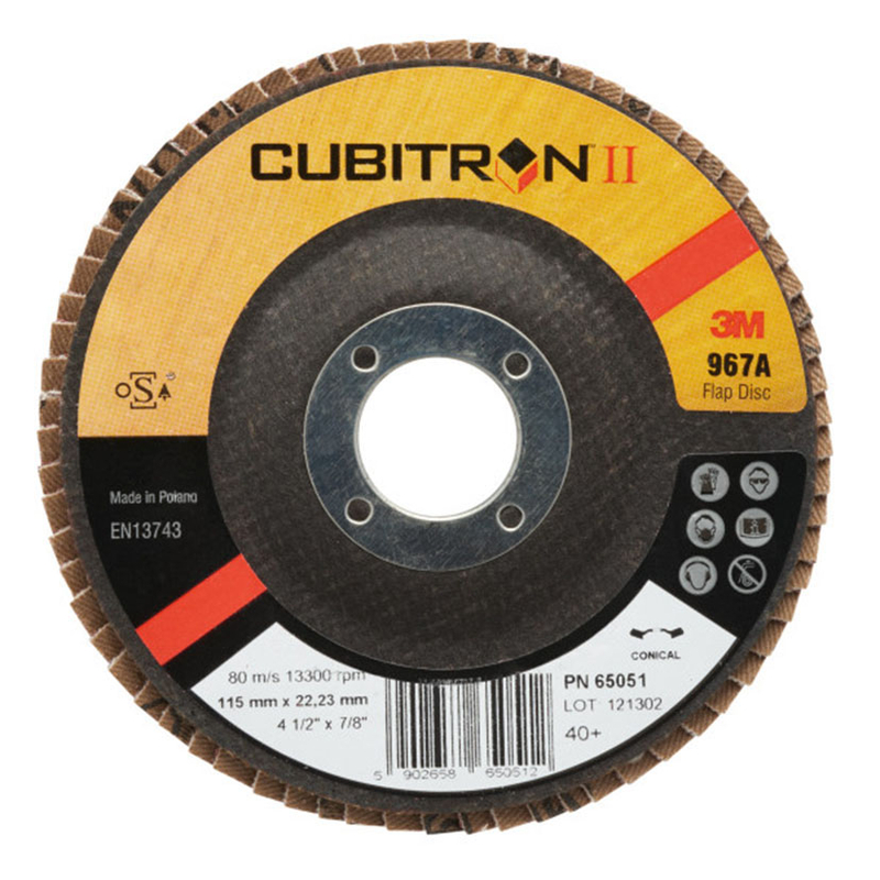 Disco abrasivo de láminas 3M Cubriton II 967A 115mm 10 unidades
