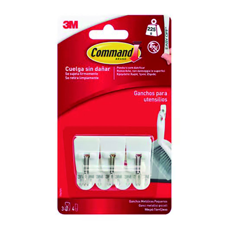 Gancho adhesivo alambre blanco 3M Command