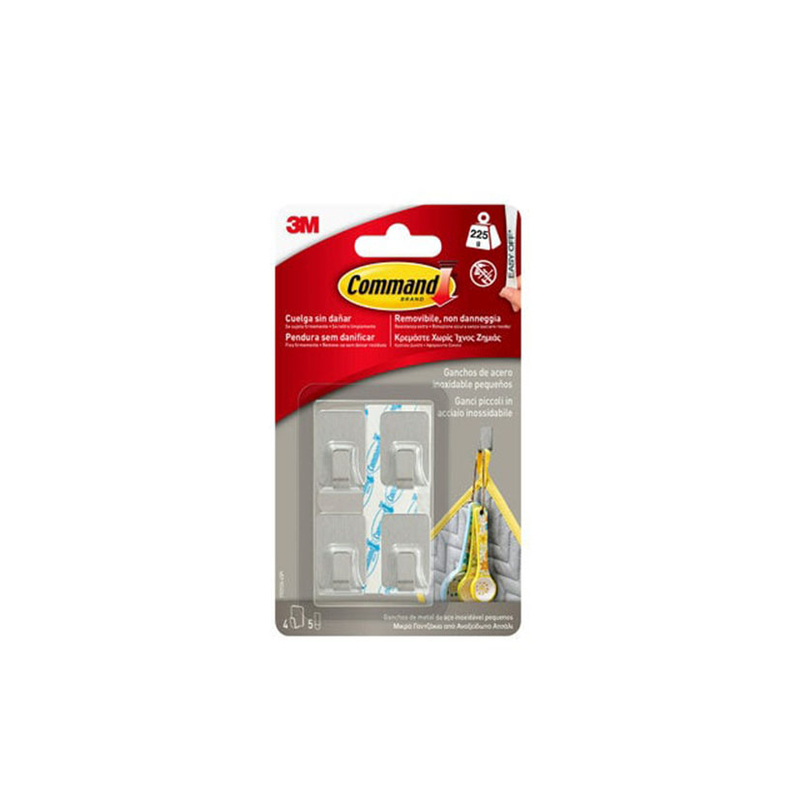 Colgador adhesivo inoxidable 3M Command Blíster 4 unid. 7100352631