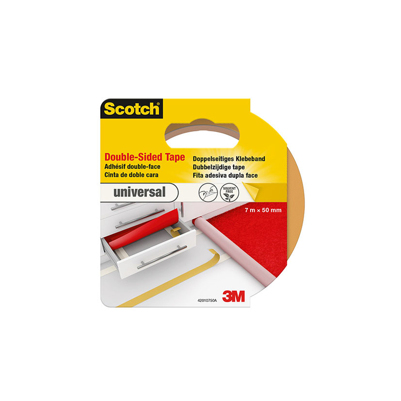 Cinta doble cara especial moquetas 7mx50mm 3M Scotch (Envase completo)