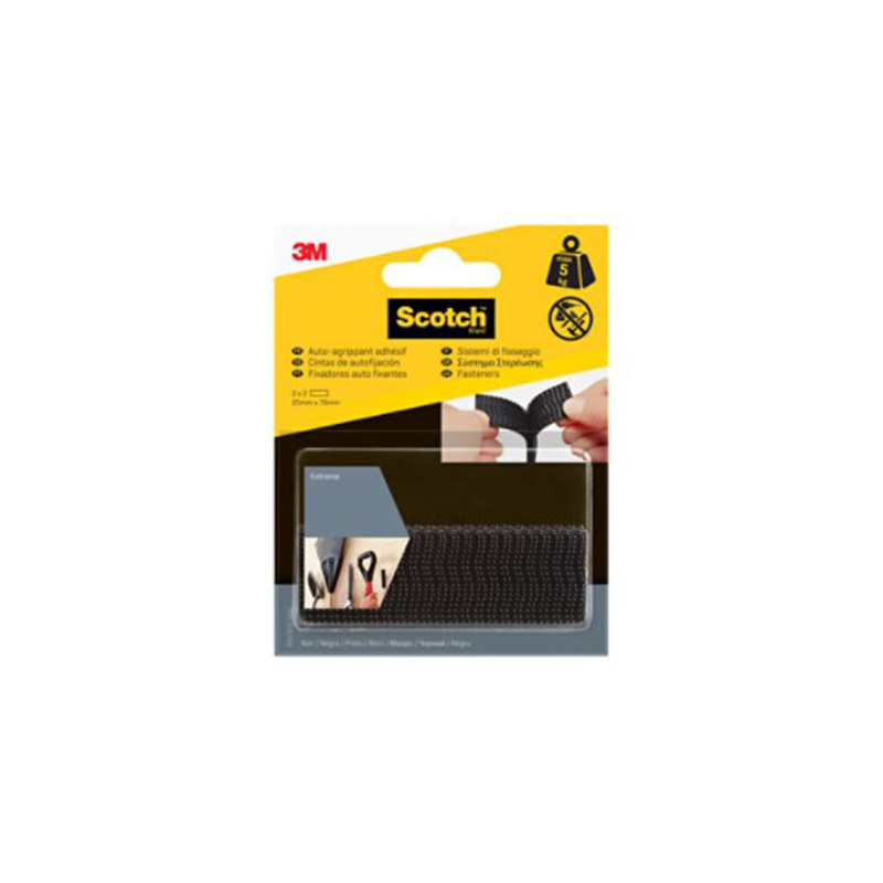 Cinta cremallera textil adhesiva 3M Scotch Extreme (Envase completo)