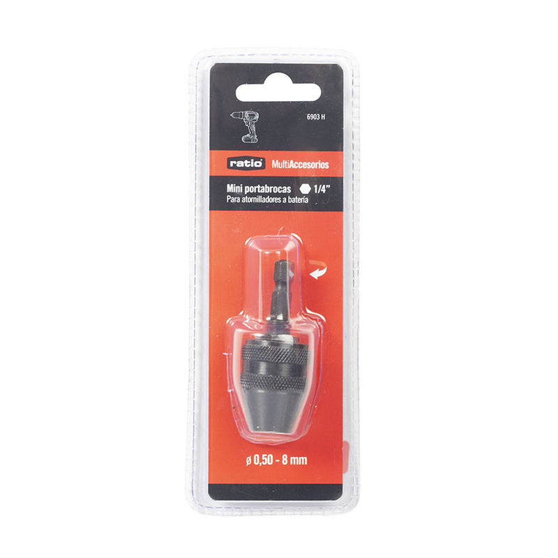 Portabrocas 1/4" para atornilladores RATIO 6903