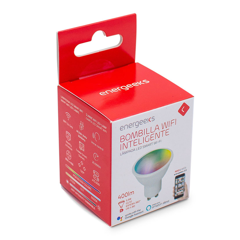 Bombilla Led  ENERGEEKS GU10 wifi dimable + RGB 5 W