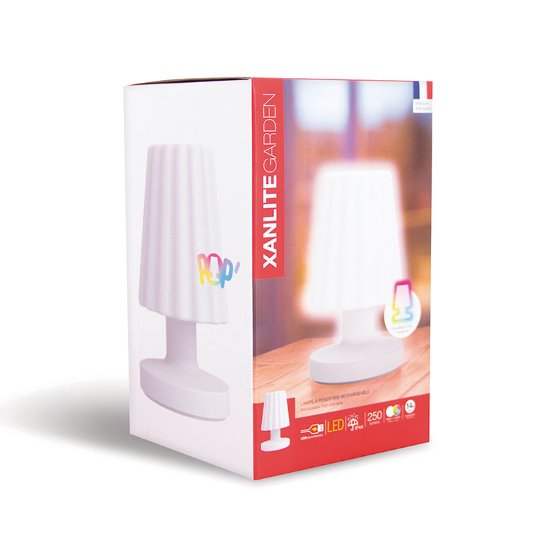 Lámpara de sobremesa XANLITE Blanca recargable