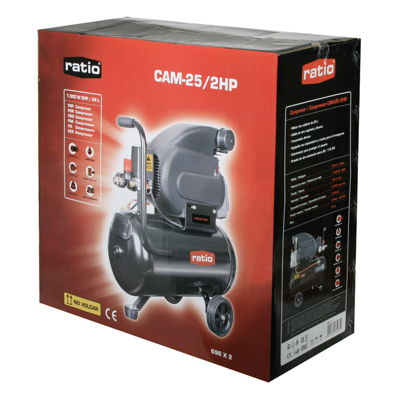Compresor de pistón RATIO Serie CAM-25/2HP