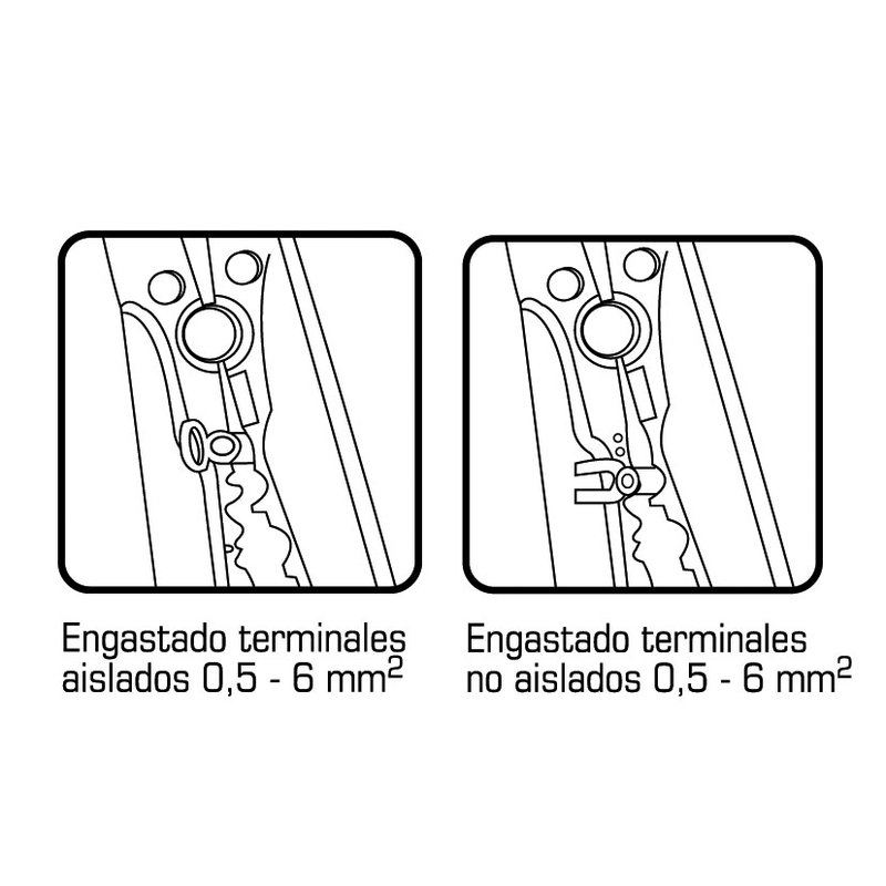 Alicate pelacables y terminales RATIO