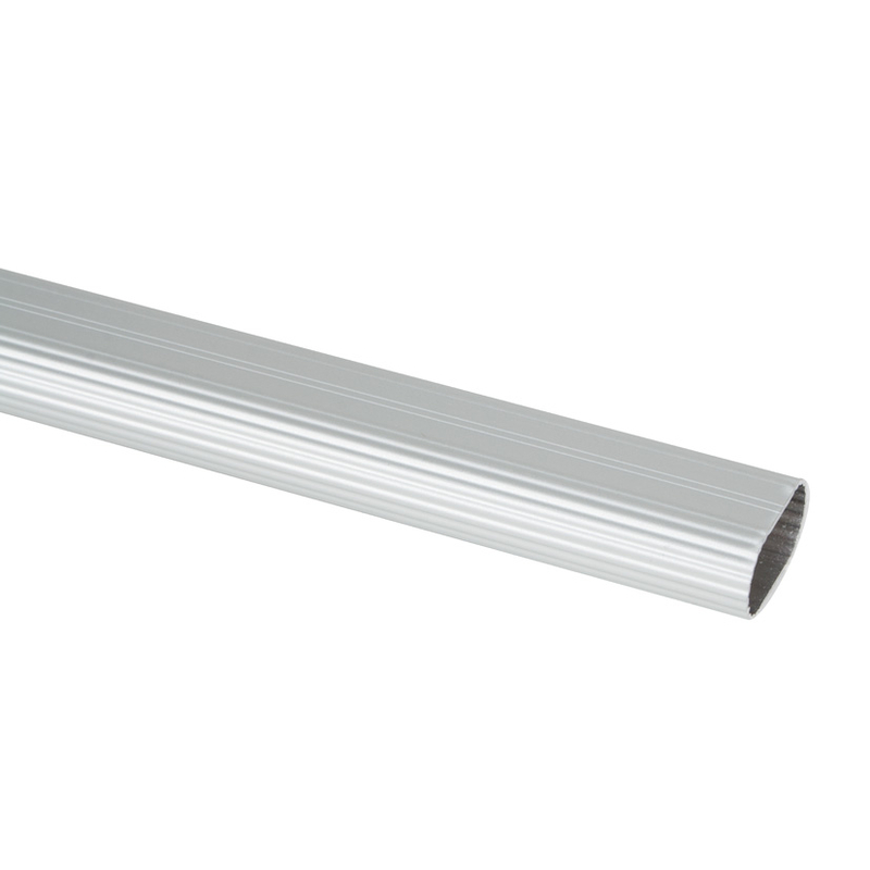 Barra armario ovalada aluminio. 10 unidades