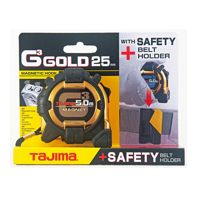 Flexómetro TAJIMA G3 Gold 5 m x 25 mm