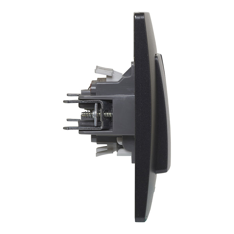 Doble conmutador de empotrar LEGRAND serie Niloé Negro