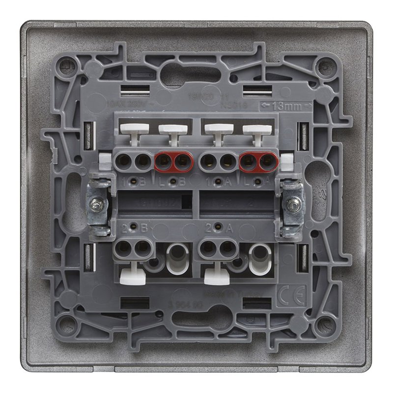 Doble conmutador de empotrar LEGRAND serie Niloé Negro