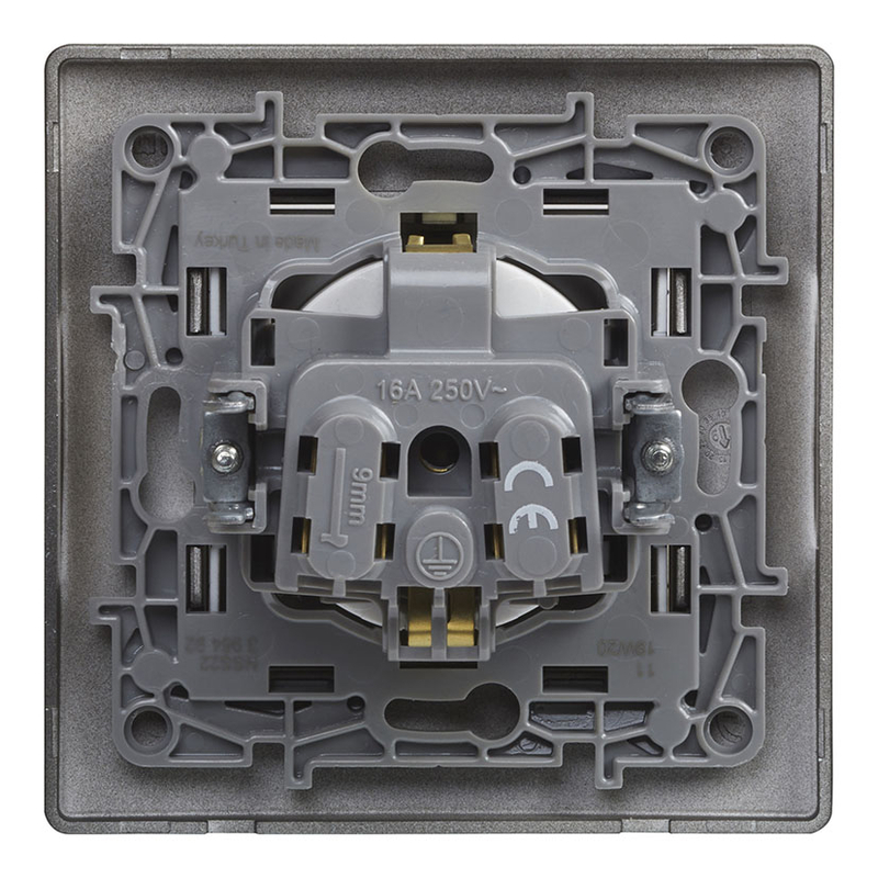 Base enchufe de empotrar LEGRAND serie Niloé Negro