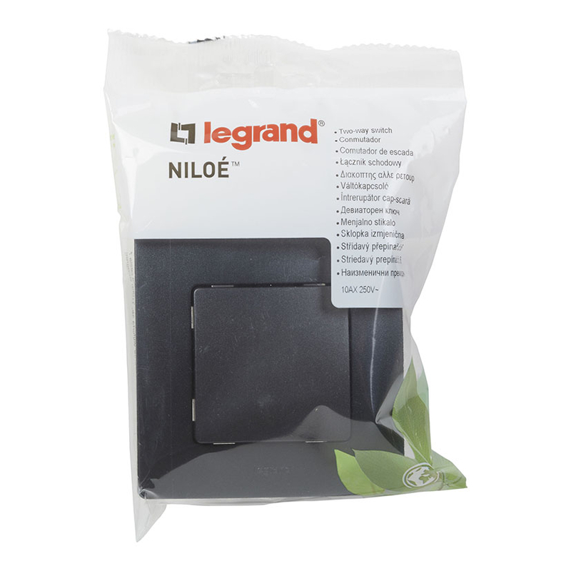 Conmutador de empotrar LEGRAND serie Niloé Negro