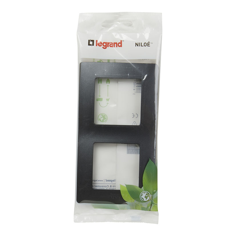 Marco 2 elementos de empotrar LEGRAND serie Niloé Negro