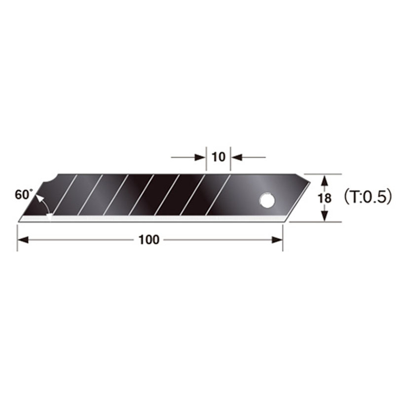 Cuchilla cúter TAJIMA LCB-50RB, 10 unidades