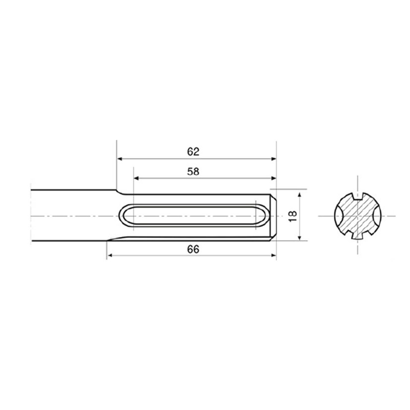 Puntero 400 mm RATIO SDS-Máx