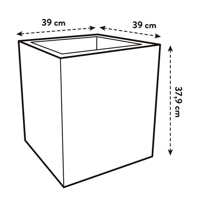 Maceta decorativa ELHO Cubo 40x40 cm Blanco