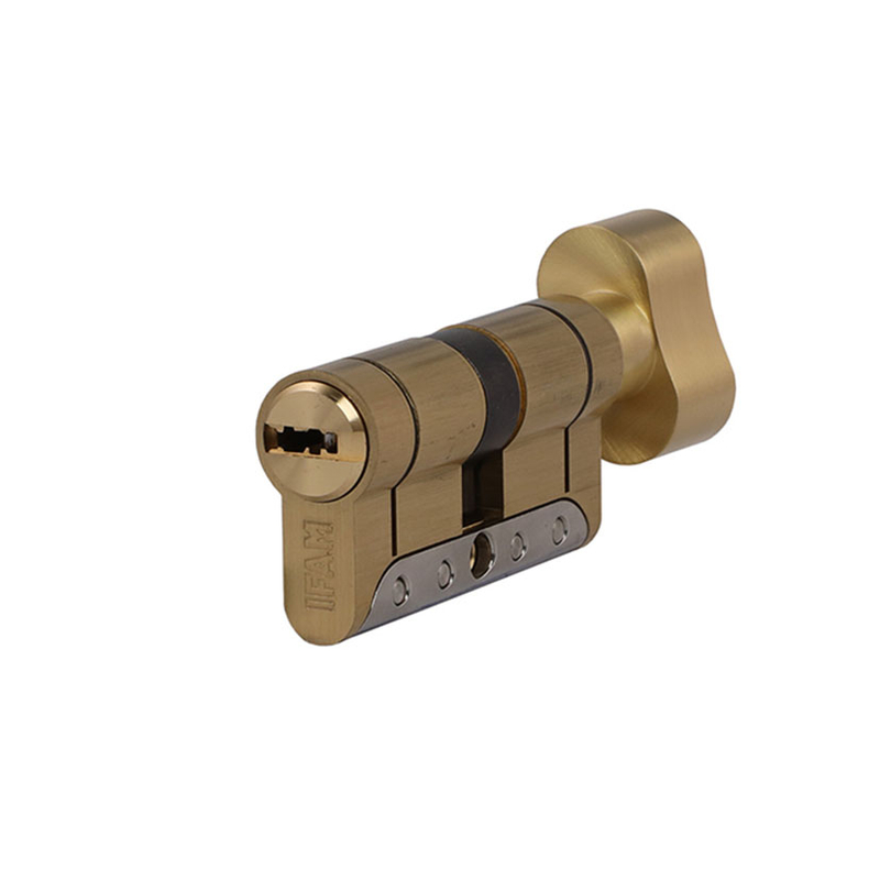 Cilindro de alta seguridad IFAM Start-R latonado con pomo interior