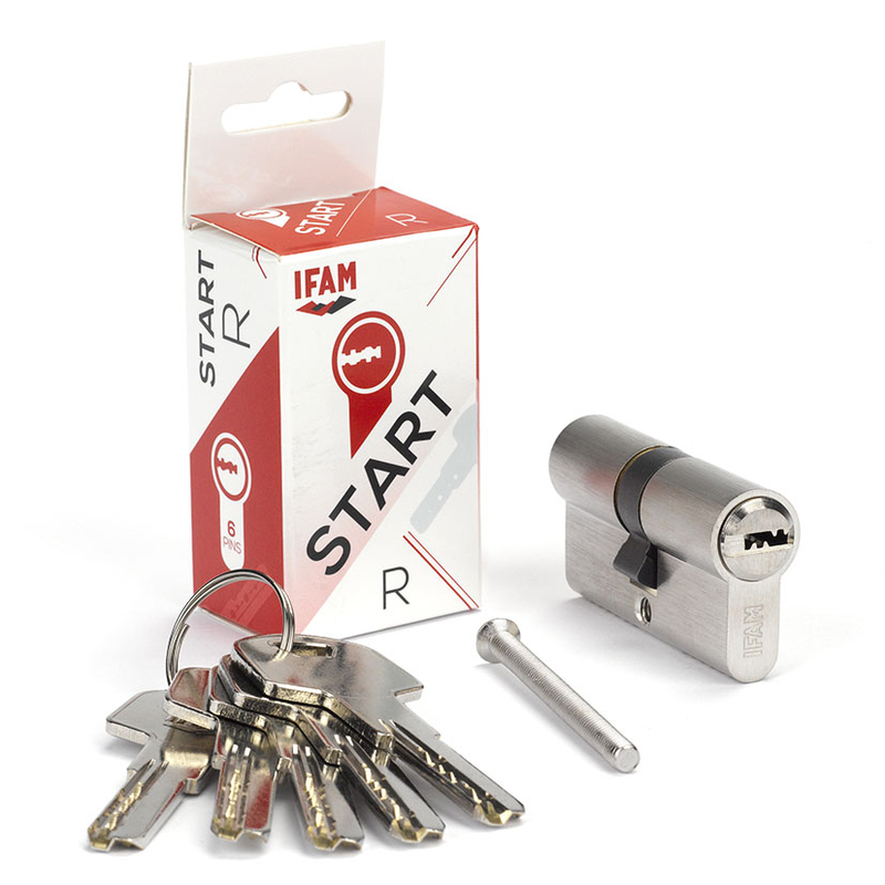Cilindro de seguridad IFAM Start-R latonado con pomo interior