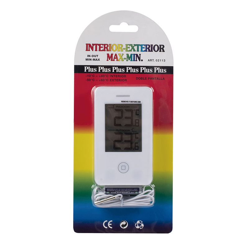 Termómetro digital interior/exterior PLUS 103x65mm