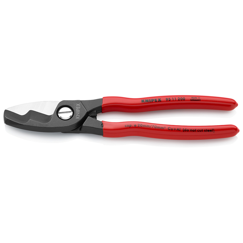 Tijera cortacables filo corte doble  KNIPEX 95 11 200