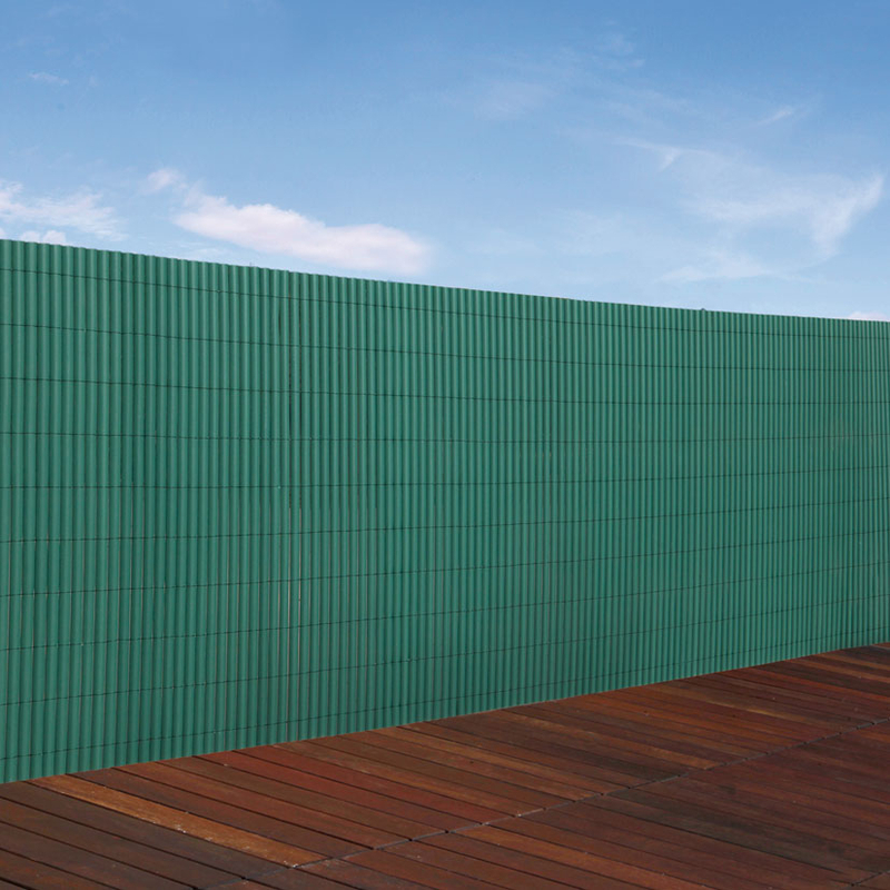 Cerramiento PVC Cañizo PVC 20mm Doble Cara Verde Catral — Azulejossola