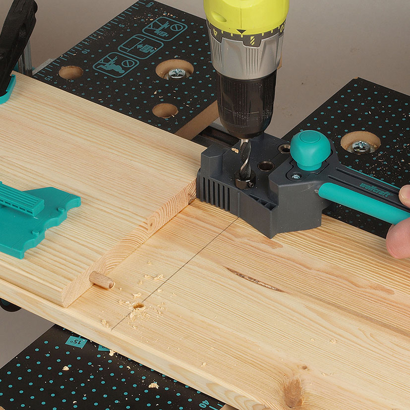 Guía colocación clavijas madera WOLKCRAFT