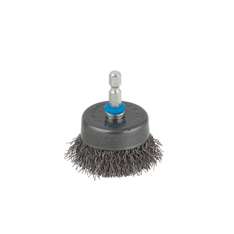 Cepillo abrasivo de copa para taladro WOLFCRAFT