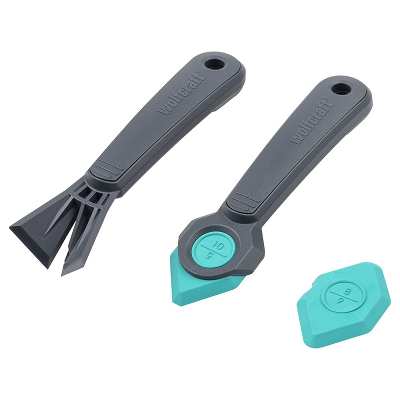 Kit aplicador/eliminador de silicona WOLFCRAFT 4 piezas