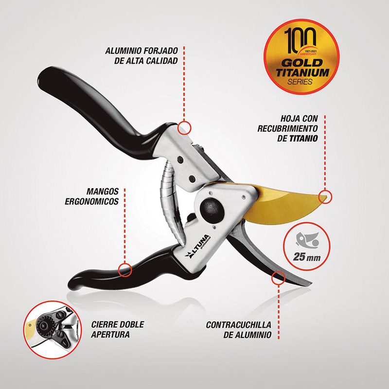 Tijera poda Pro ALTUNA 22cm