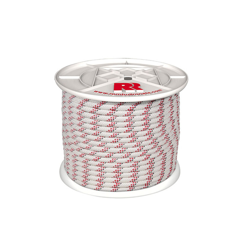 Cuerda poliéster trenzado ROMBULL bobina blanco - rojo