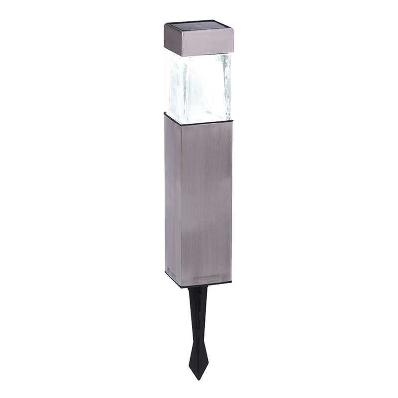 Lámpara solar metal/cristal DURACELL GL004NP4DU. 4 unidades