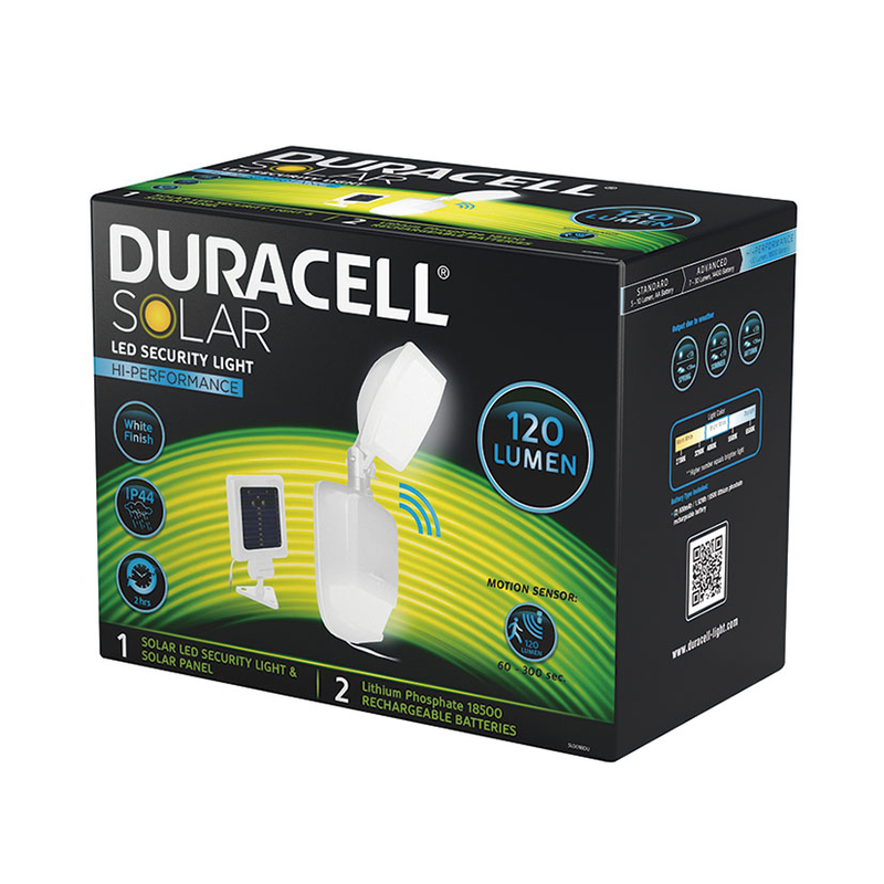 Foco solar DURACELL SL001BDU