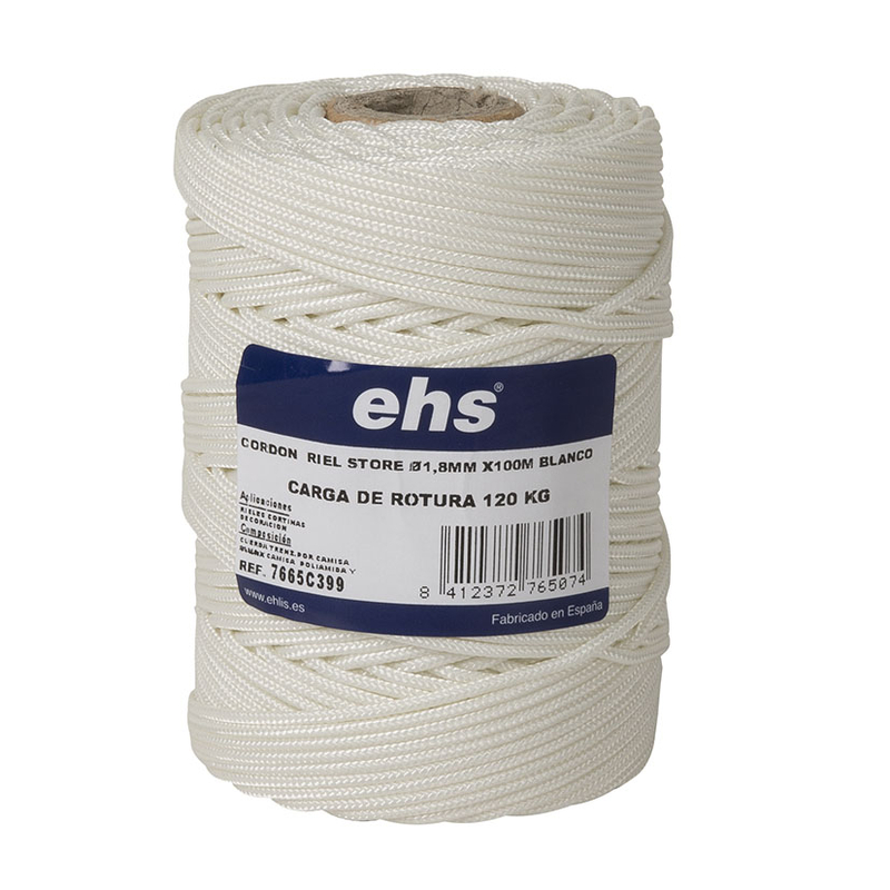 Cordón rieles de cortina EHS blanco 1,8mm