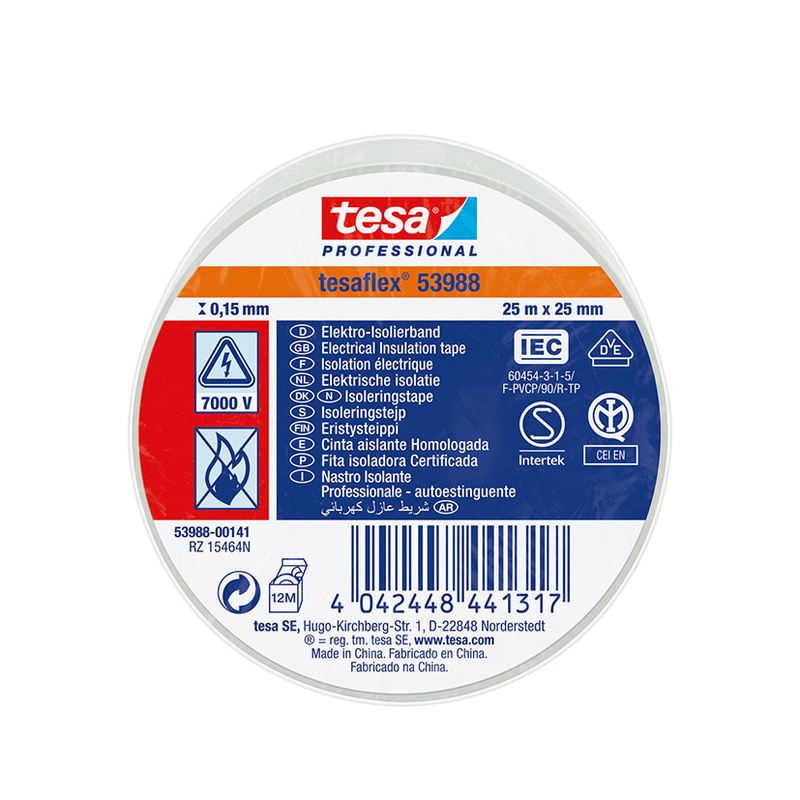 Cinta aislante TESA Tesaflex 53988 25 mm x 25 m