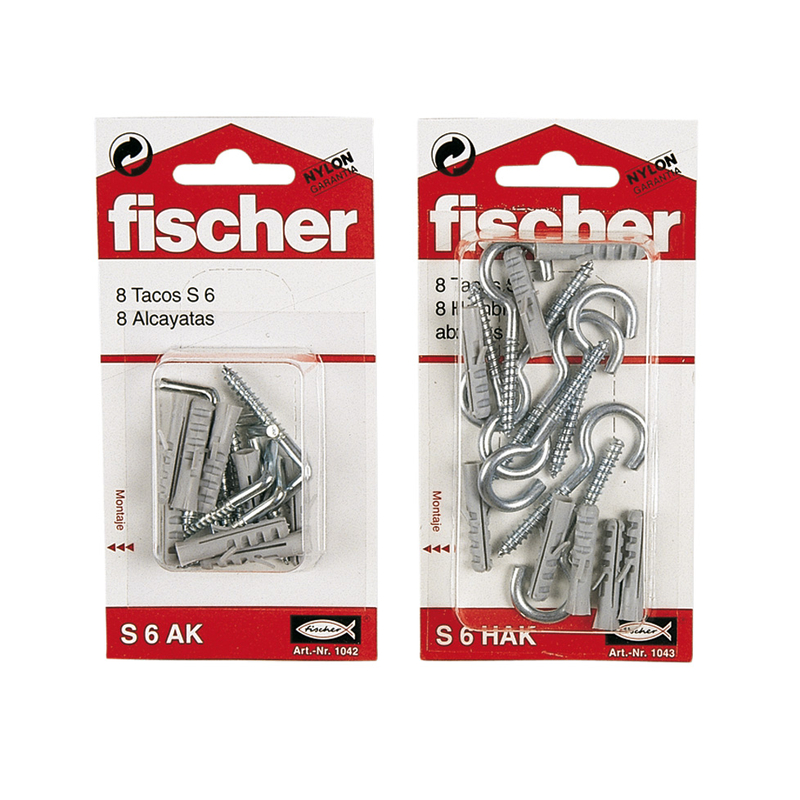 Taco plástico S FISCHER con accesorios