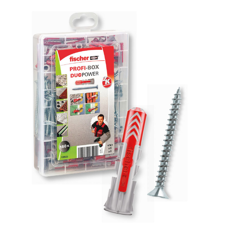 Maletin 160 tacos y tornillos FISHER Profi-Box DuoPower