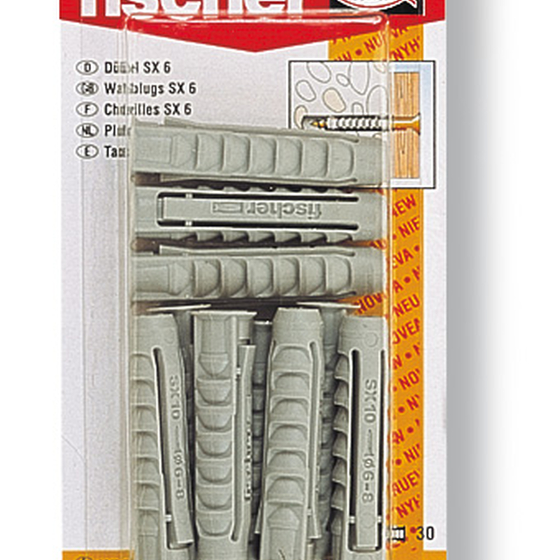 Taco plástico  FISCHER SX blíster