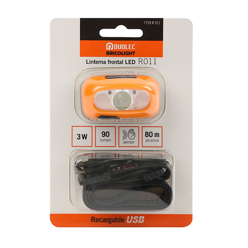 La linterna LED frontal Duolec Bricolight R011  8 unidades