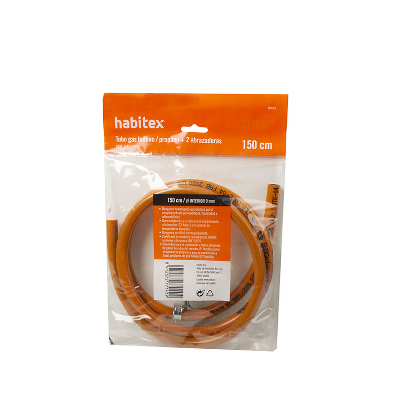 Kit instalación gas butano HABITEX 1,5 m