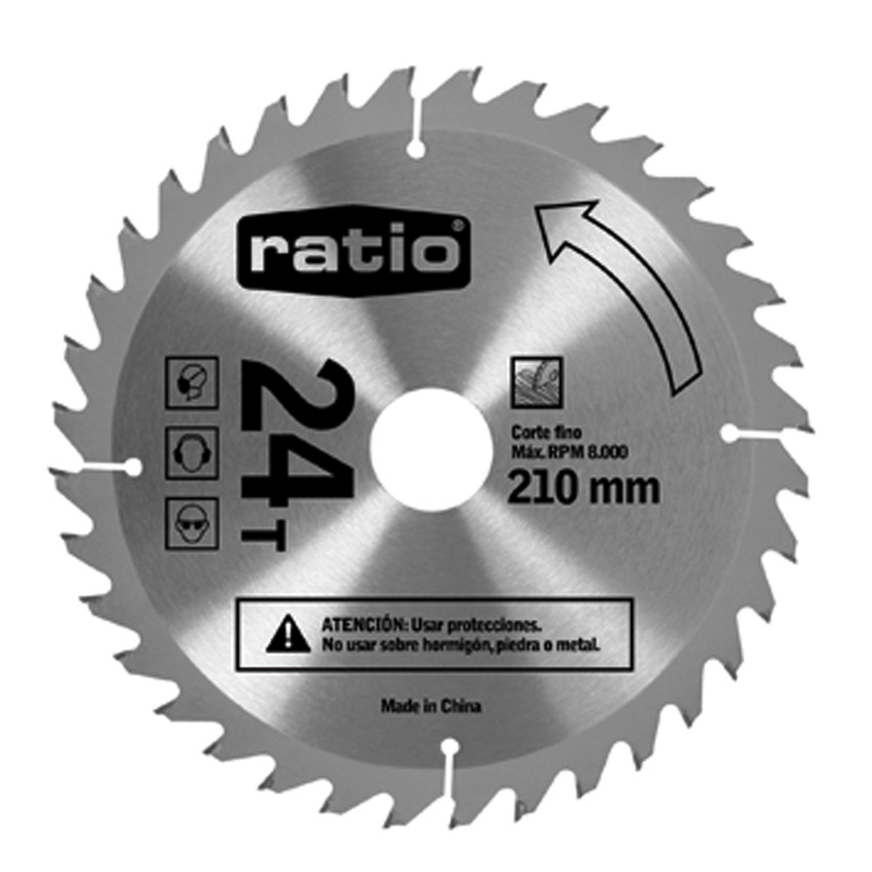 Disco de sierra circular RATIO D.185X2,4X30MM.24Z